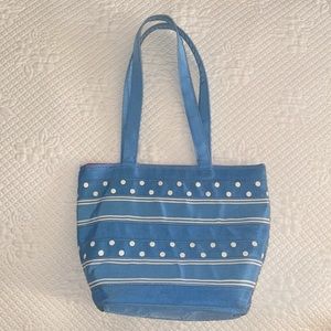 Preppy Polka Dot Grosgrain Ribbon Small Bag
